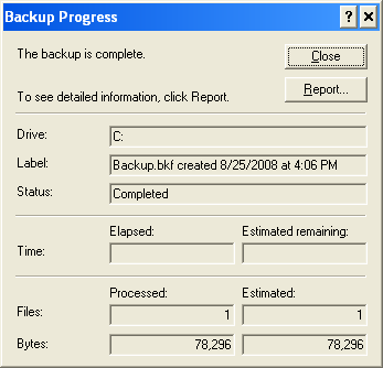 07 Backup Progress