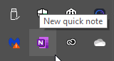 disable onenote new quick note icon
