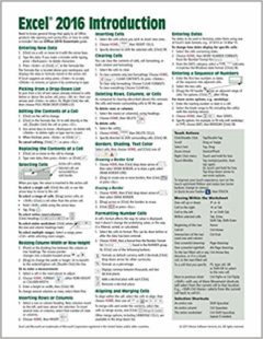 Excel 2016 Introduction Reference Card