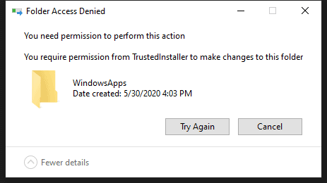folder access denied