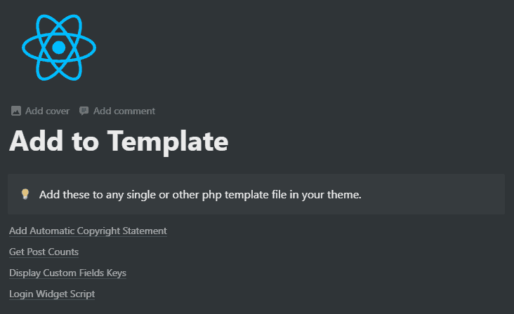 Notion Add to Template